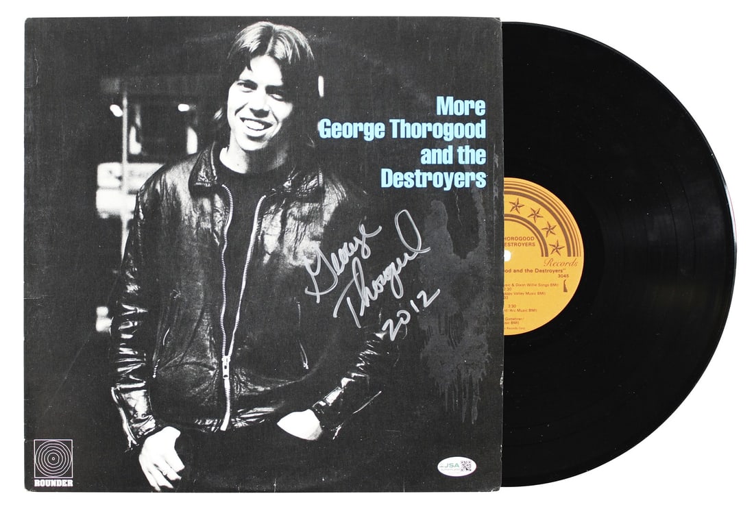 JSA Certified George Thorogood Signed Record Album Cover with Vinyl (1 of 5)