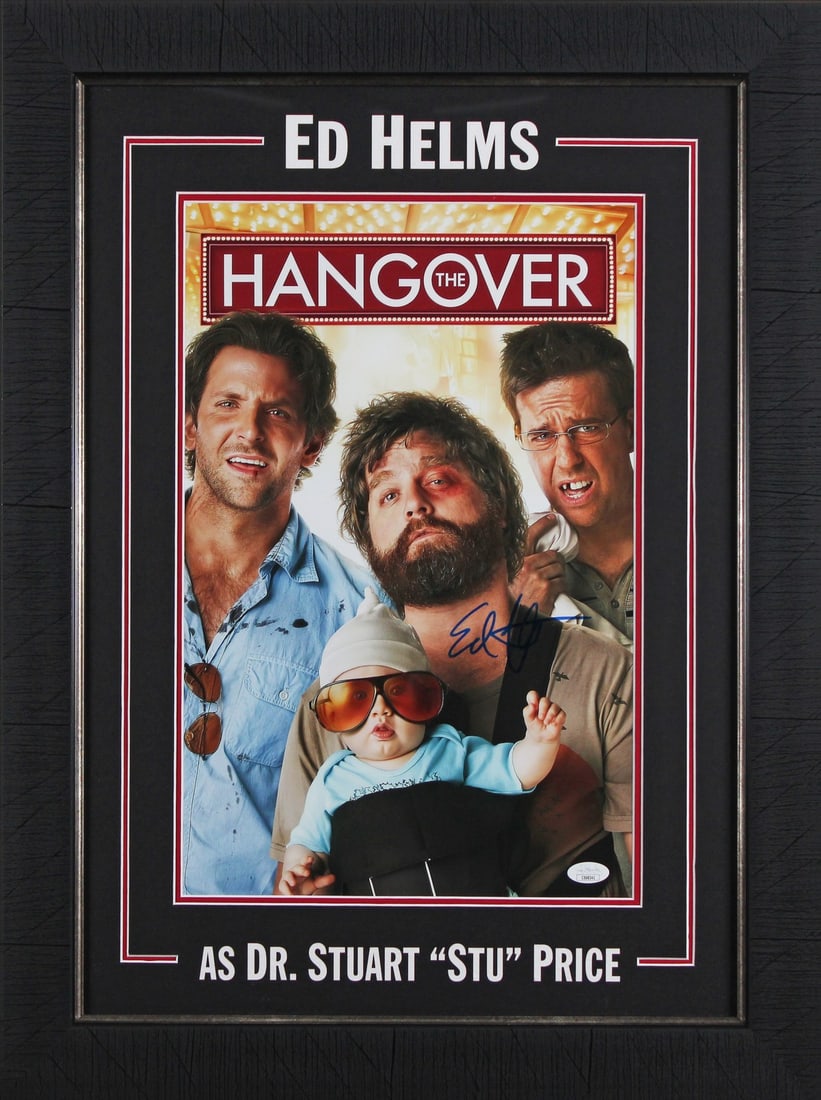 Framed 11x17 The Hangover poster signed by Ed Helms JSA (1 of 2)