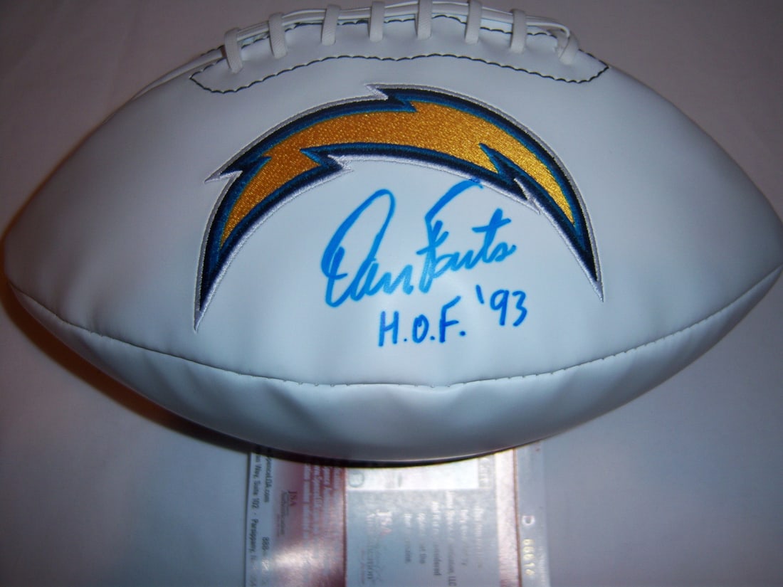 Signed San Diego Chargers Football Dan Fouts JSA COA HOF (1 of 2)
