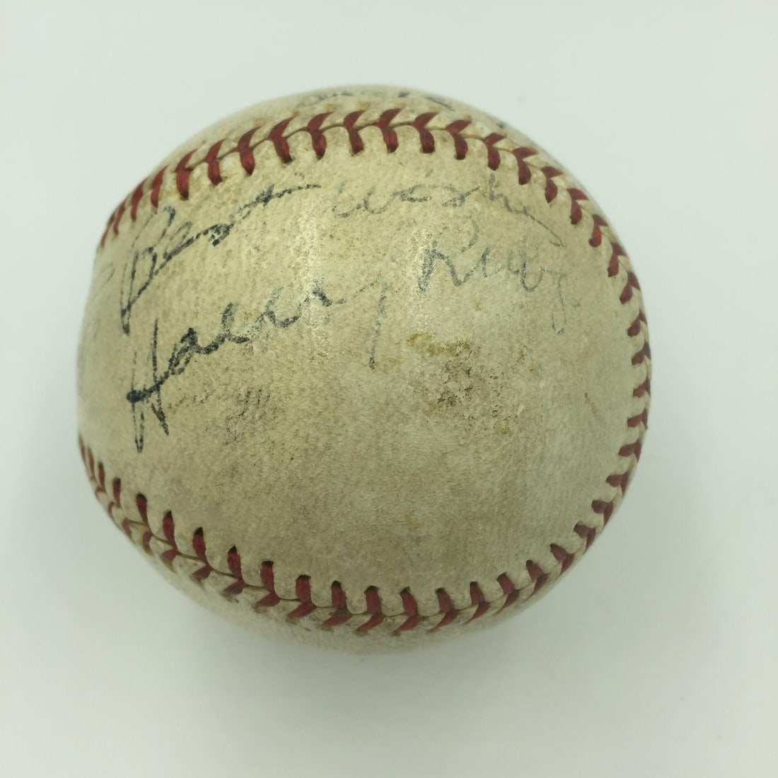Rare 1934 Game Used National League Baseball Signed by Dick Powell Harry Ruby PSA (1 of 6)