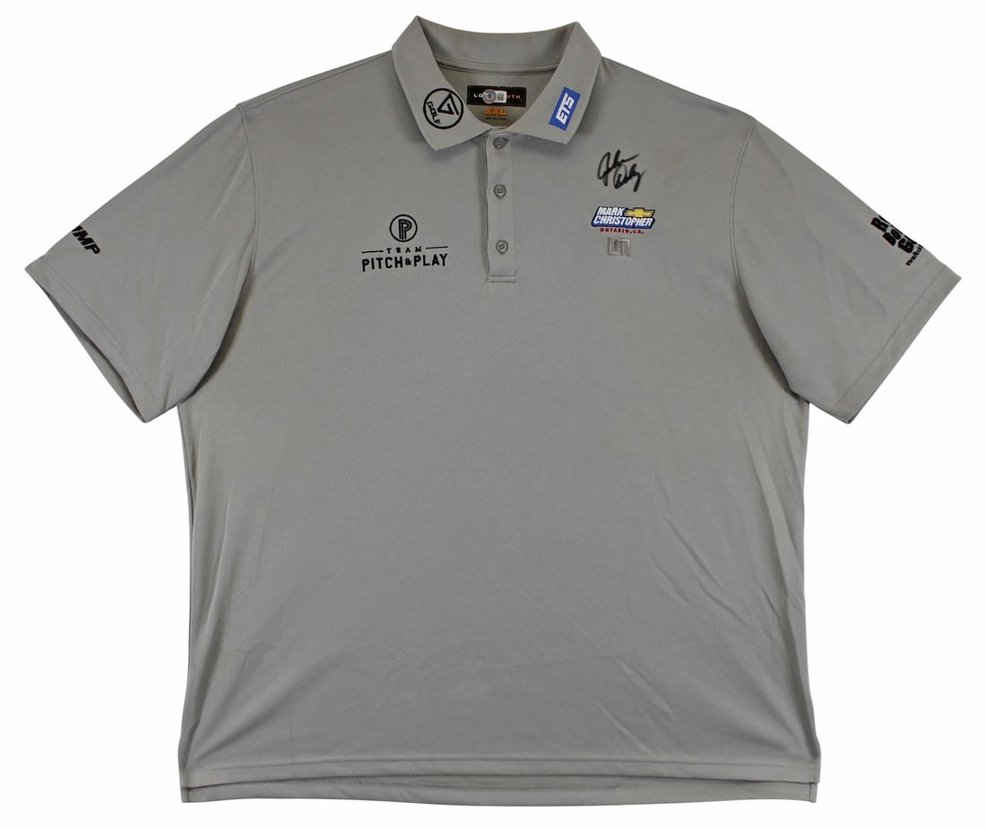 John Daly Signed Match Worn Loudmouth Grey Polo Shirt Beckett Authenticated (1 of 11)
