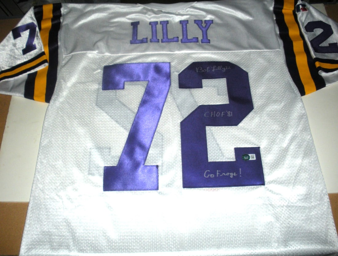 Signed Russell Jersey by Bob Lilly with Beckett COA TCU Horned Frogs (1 of 2)