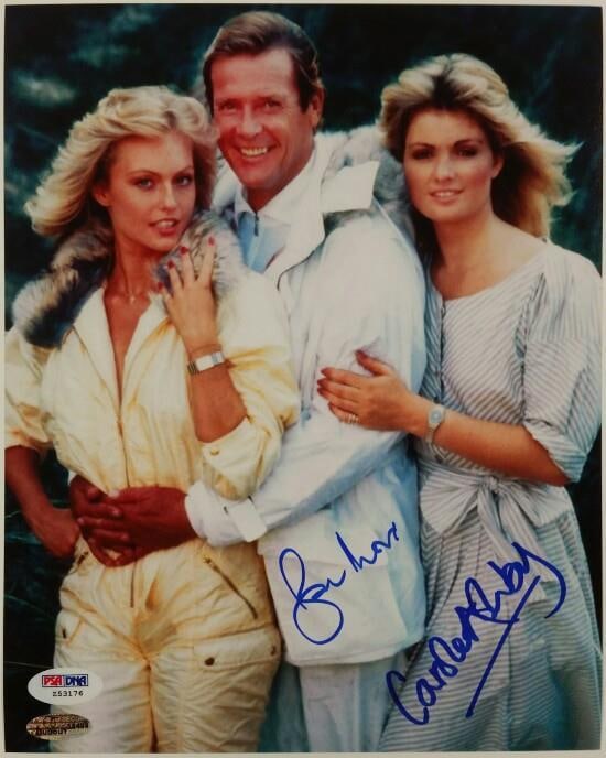 Original 8x10 Photograph Signed by Roger Moore and Carole Ashby PSA DNA: Original 8x10 Photograph Signed by Roger Moore and Carole Ashby PSA DNA Original James Bond 007 8x10 photograph signed by Roger Moore and Carole Ashby. This pre-owned dual-autographed photo includes P
