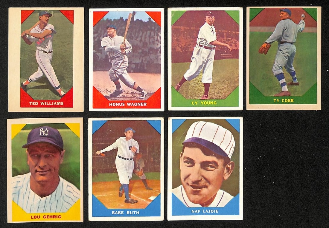 Complete 79-Card 1960 Fleer Baseball Greats Set with Ruth Williams Gehrig Cobb (1 of 11)