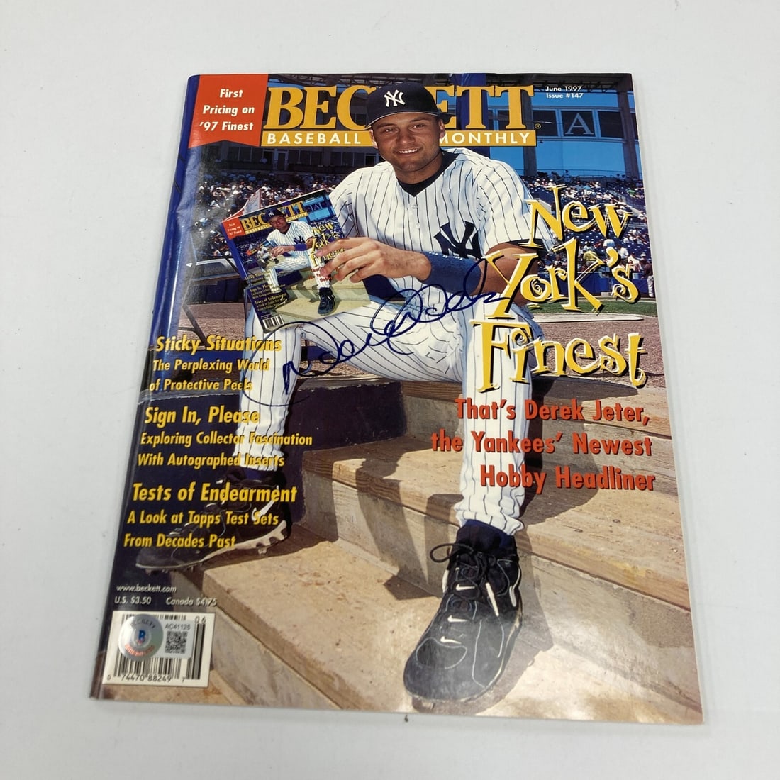 Derek Jeter Signed 1997 Beckett Magazine with BAS COA (1 of 6)