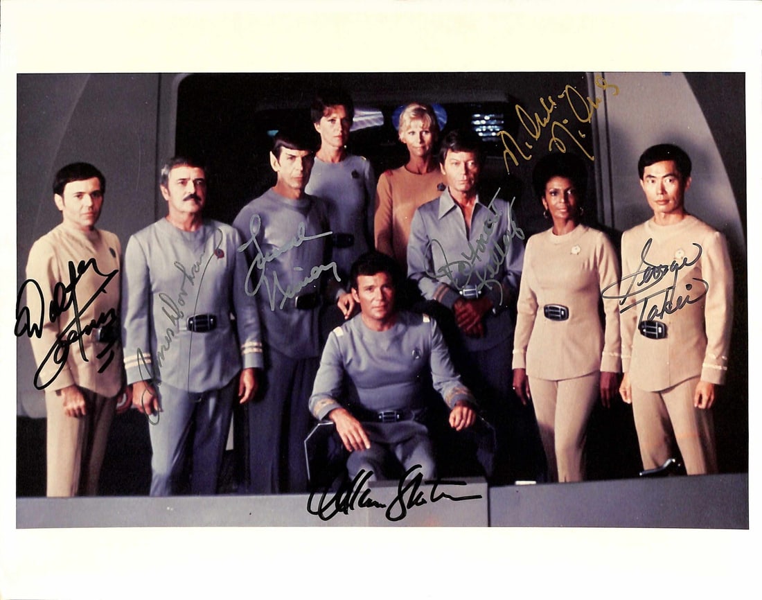 Signed 8x10 Star Trek The Motion Picture Cast Photo Beckett LOA: Signed 8x10 Star Trek The Motion Picture Cast Photo Beckett LOA Experience a piece of cinematic history with this original, autographed 8x10 color photograph from 'Star Trek: The Motion Picture' (1979