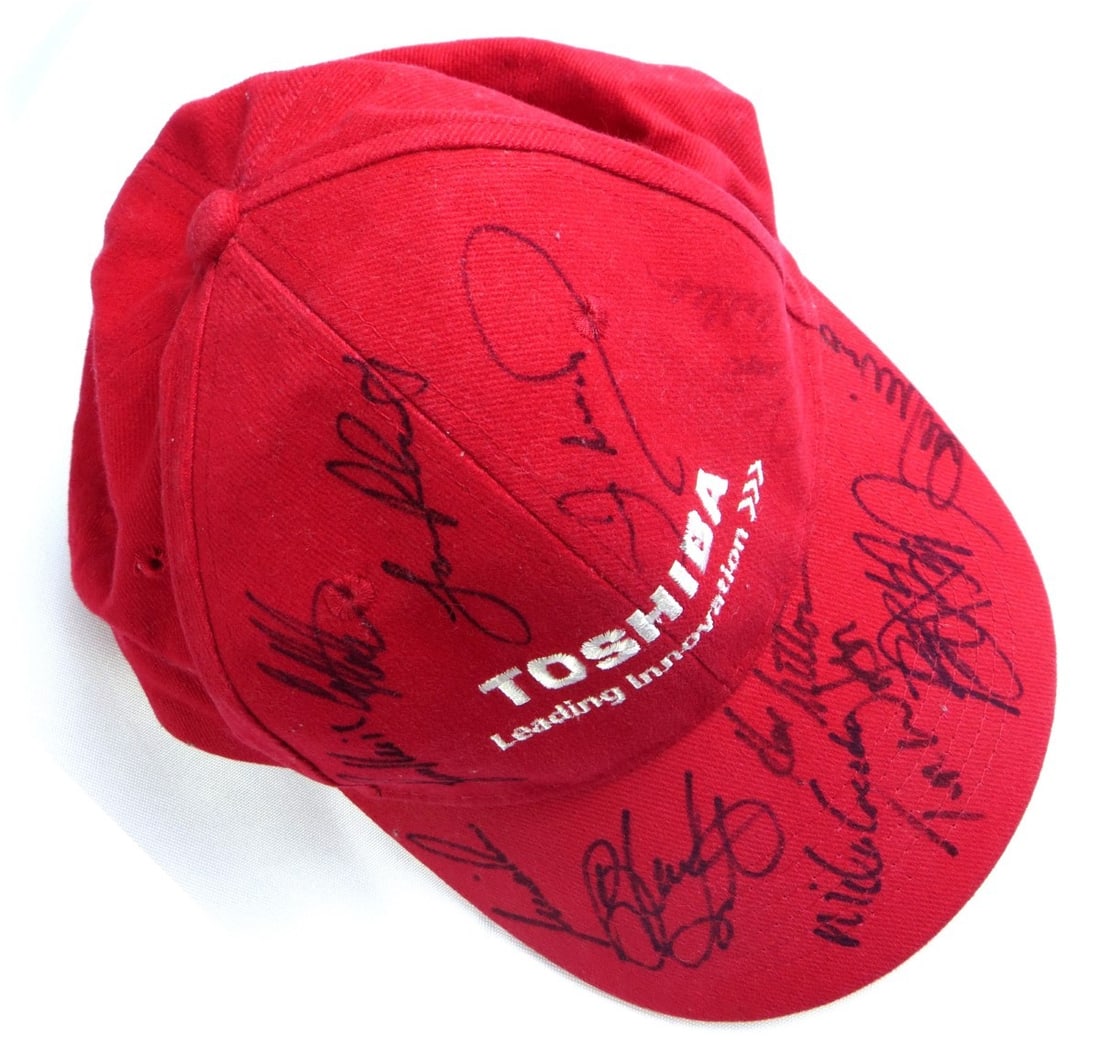 Golf Hat with 13 PGA Player Signatures JSA Authenticated: Golf Hat with 13 PGA Player Signatures JSA Authenticated This pre-owned golf hat features 13 original autographs from notable PGA players, including Lee Trevino, Tom Watson, Nick Price, Ian Woosnam, C