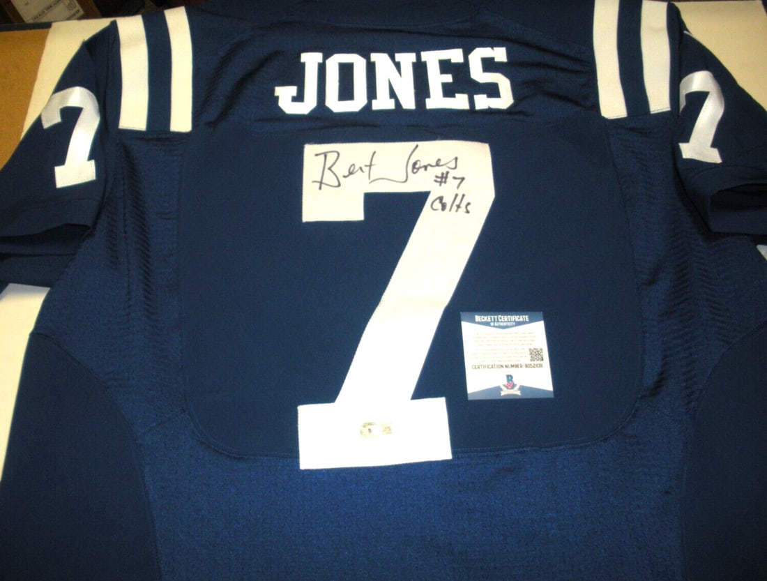 Bert Jones Signed Nike Baltimore Colts Jersey with COA (1 of 2)