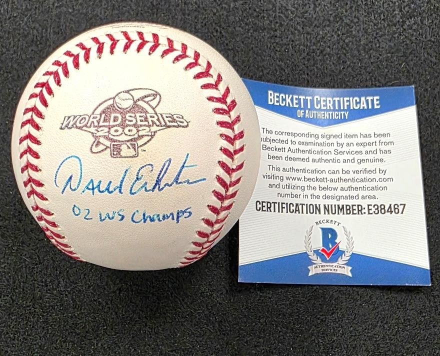 Autographed 2002 World Series baseball David Eckstein Beckett BAS (1 of 4)