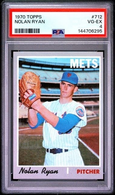 PSA 4 Nolan Ryan 1970 Topps #712 Mets trading card (1 of 2)