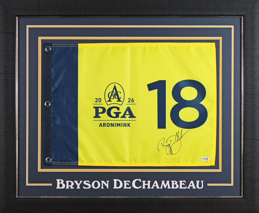 Framed 2026 PGA Championship Pin Flag Signed by Bryson DeChambeau JSA (1 of 2)