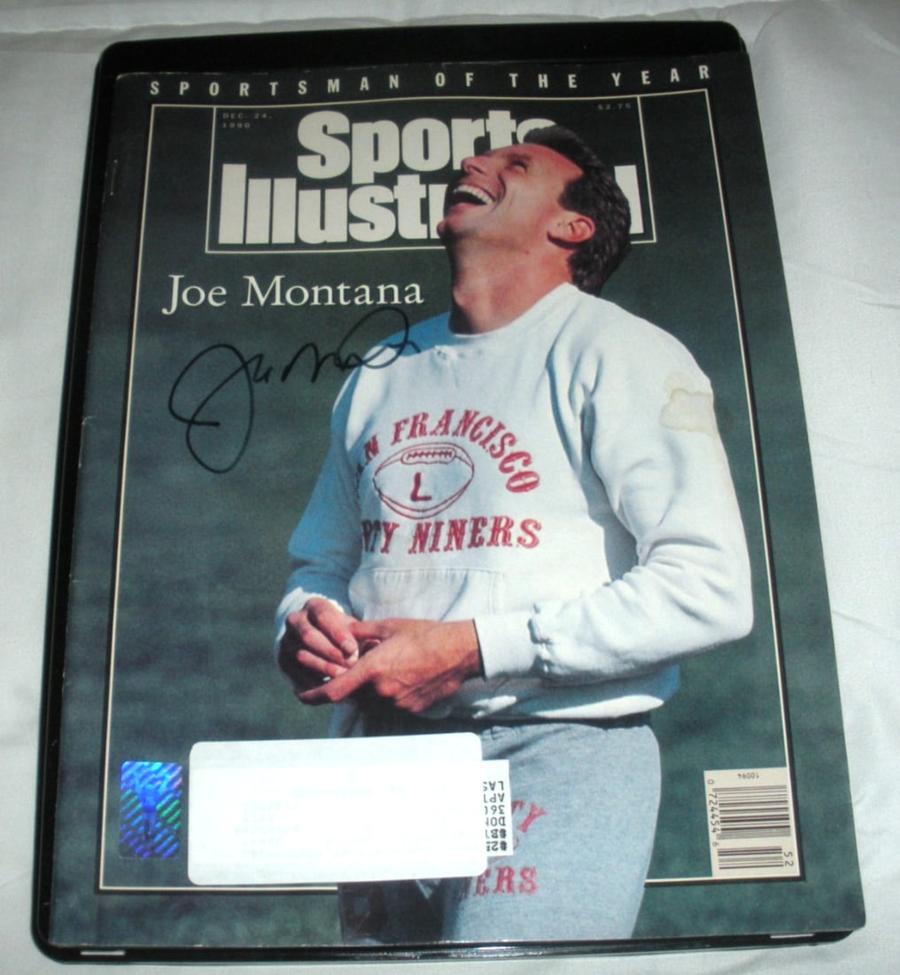 Signed Sports Illustrated Joe Montana 49ers COA 4x SB Champ (1 of 2)