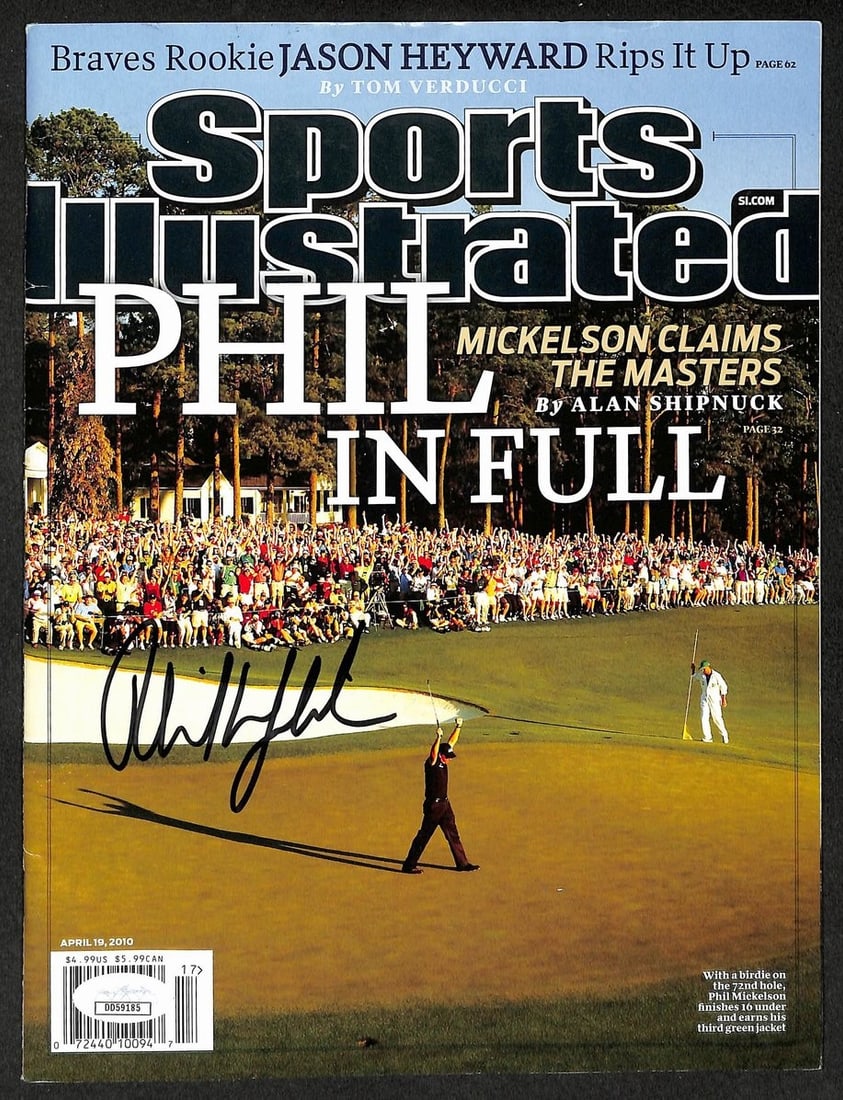 Phil Mickelson autographed 2010 Sports Illustrated golf photo JSA 212108 (1 of 4)