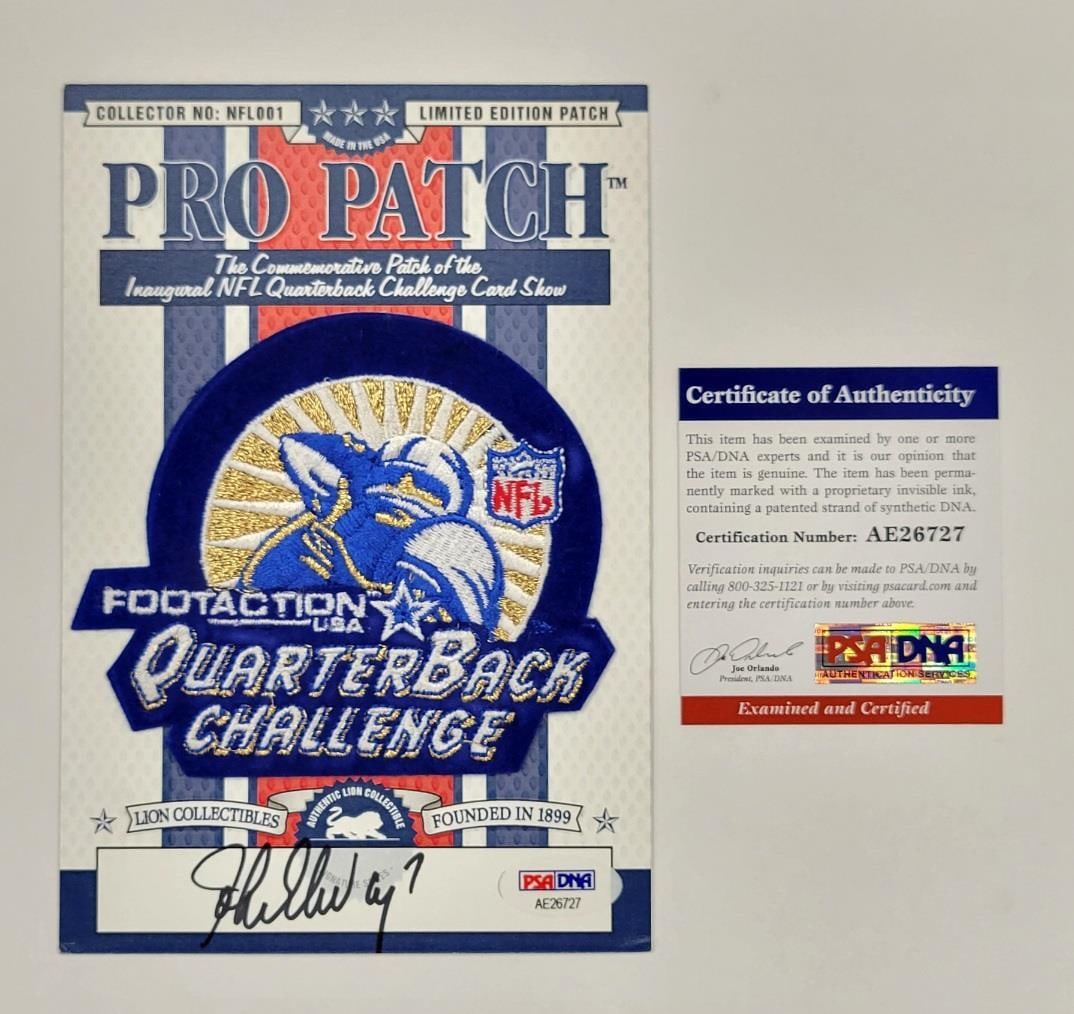 John Elway Signed 1997 Quarterback Challenge Patch PSA Denver Broncos (1 of 3)