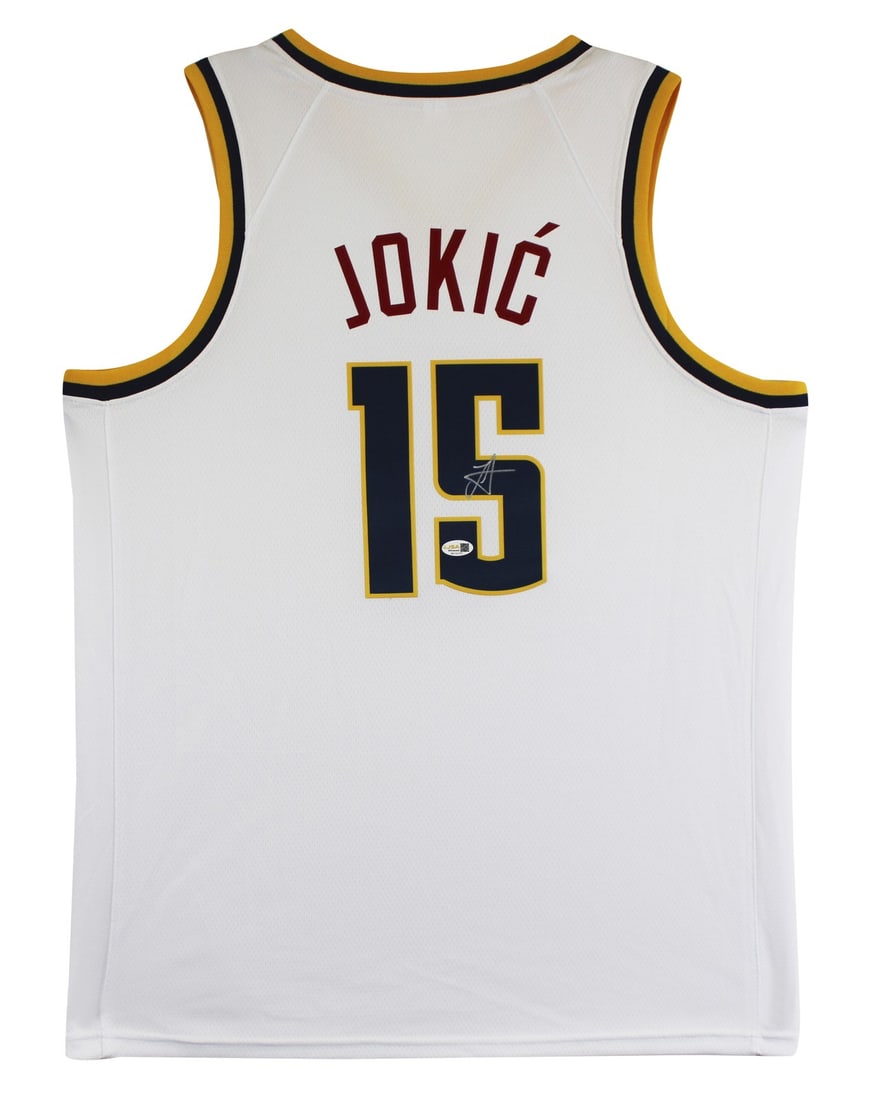 Nikola Jokic Signed White Pro Jersey JSA Authenticated Denver Nuggets (1 of 3)