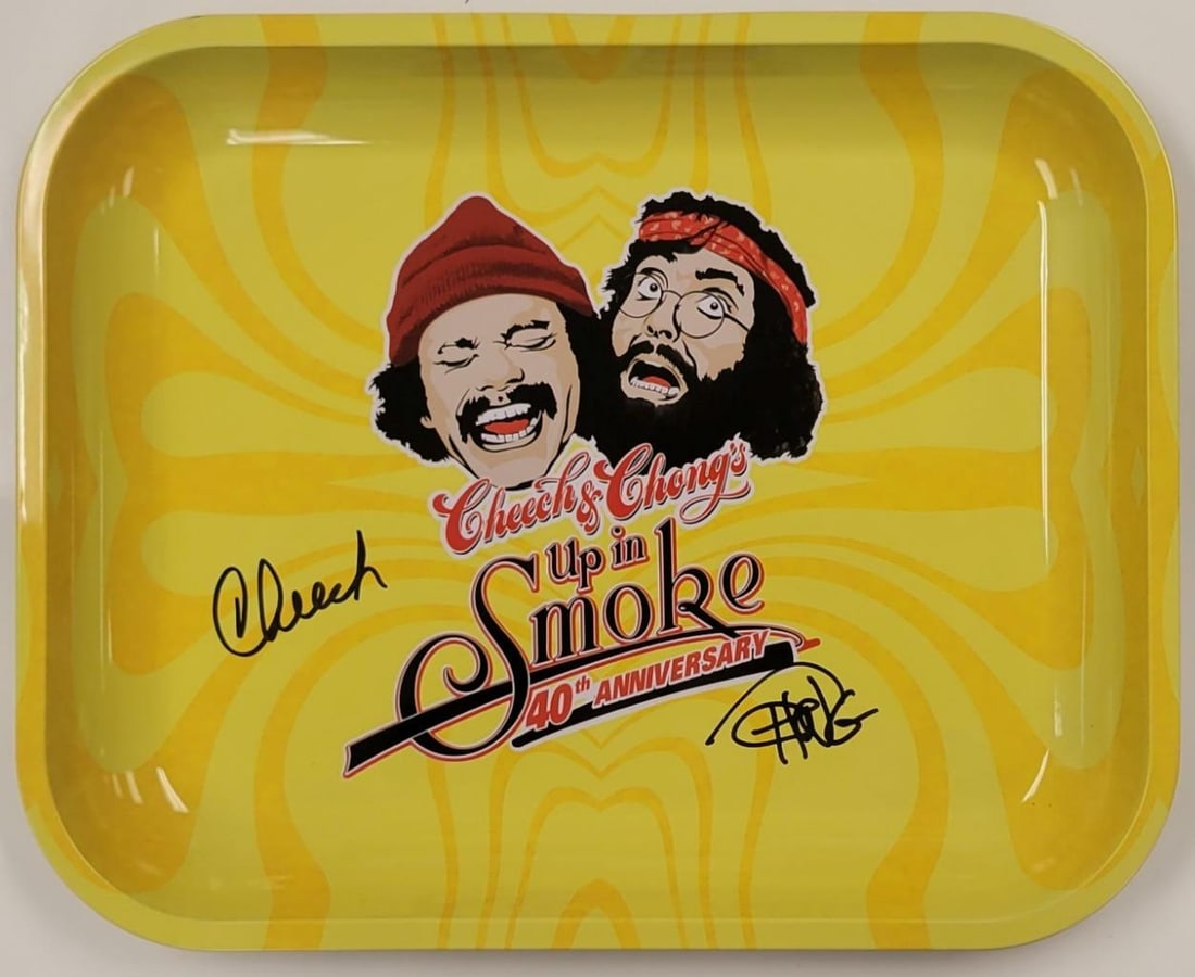 Up in Smoke 11x13 Rolling Tray signed by Cheech and Chong Beckett authenticated (1 of 3)