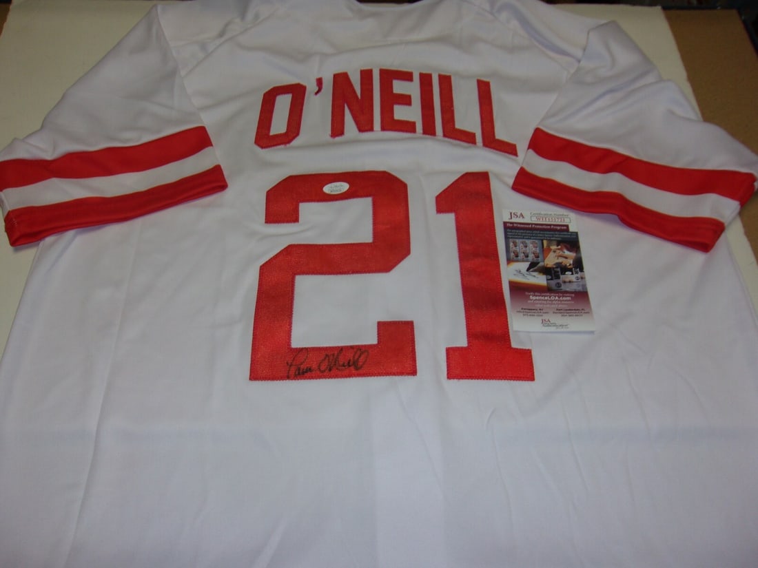 Paul O'Neill Autographed 1990 Cincinnati Reds World Series Jersey JSA COA (1 of 2)