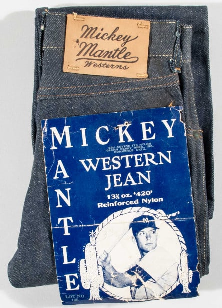 Child Size 6 Mickey Mantle Westerns Jeans with Pictorial Tag (1 of 2)