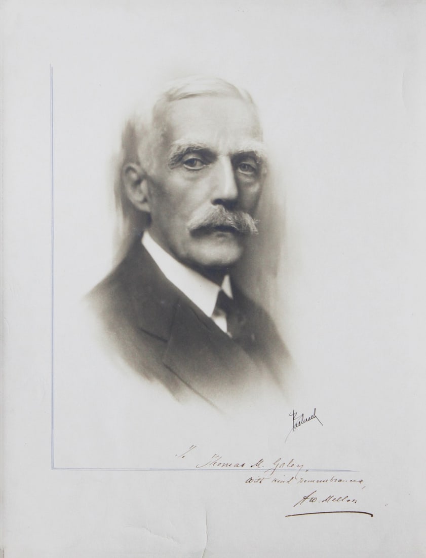 A.W. Mellon Signed Photo To Thomas M. Galey With Beckett COA (1 of 3)