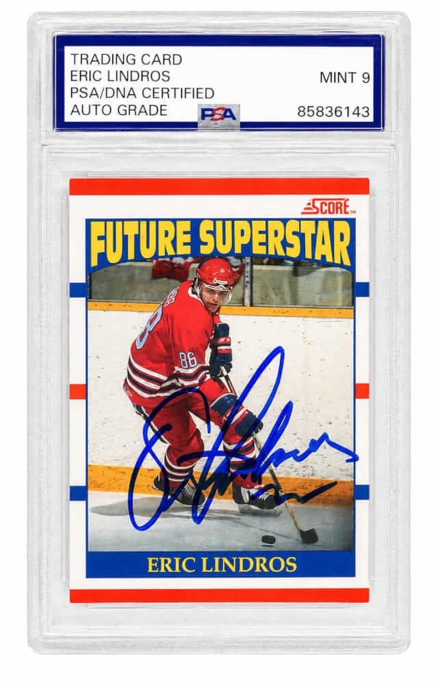 PSA DNA Auto 9 Eric Lindros 1990 Score Future Superstar Rookie Card 440 (1 of 2)