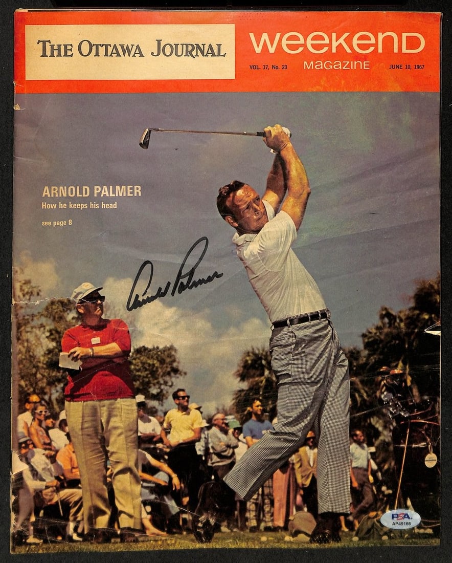 Arnold Palmer Autographed June 1967 Ottawa Journal Magazine PSA Authenticated (1 of 1)