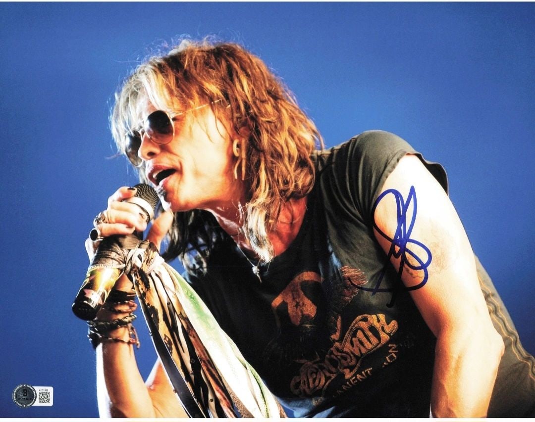 11x14 Color Photograph Autographed by Steven Tyler Beckett Authenticated (1 of 5)