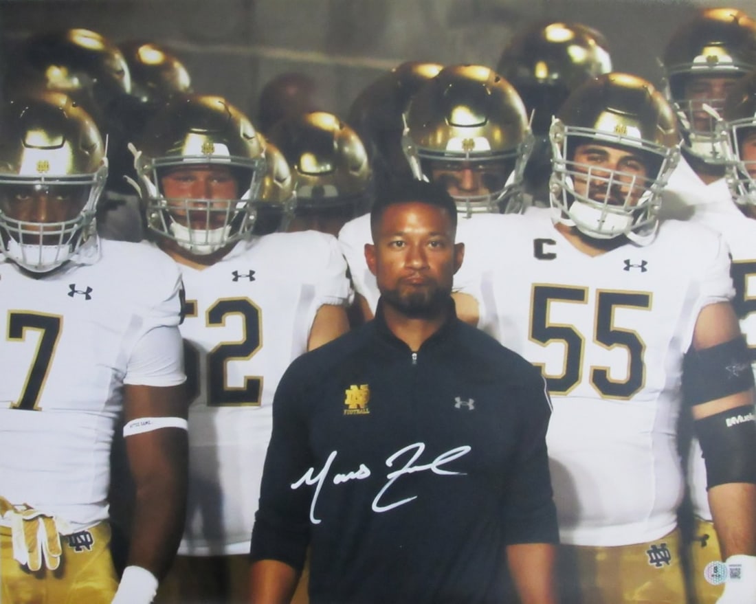 Marcus Freeman Signed 16x20 Notre Dame Football Photo Beckett Authenticated (1 of 3)