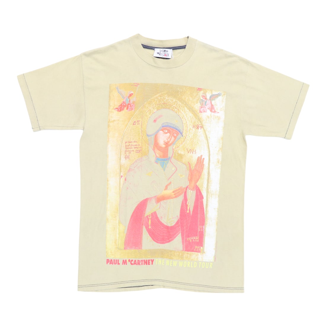 Tan 1993 Paul McCartney World Tour T Shirt Large (1 of 6)