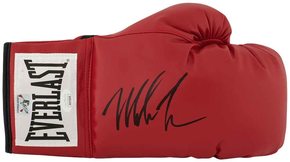 Everlast red boxing glove signed by Mike Tyson JSA COA (1 of 1)