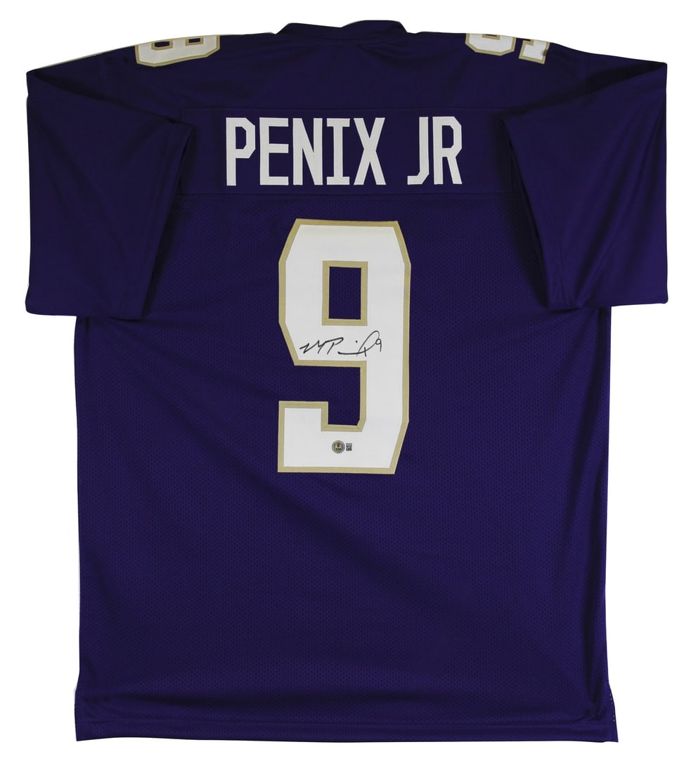 Michael Penix Jr. Signed Washington Huskies Purple Pro Style Jersey BAS Authenticated (1 of 3)