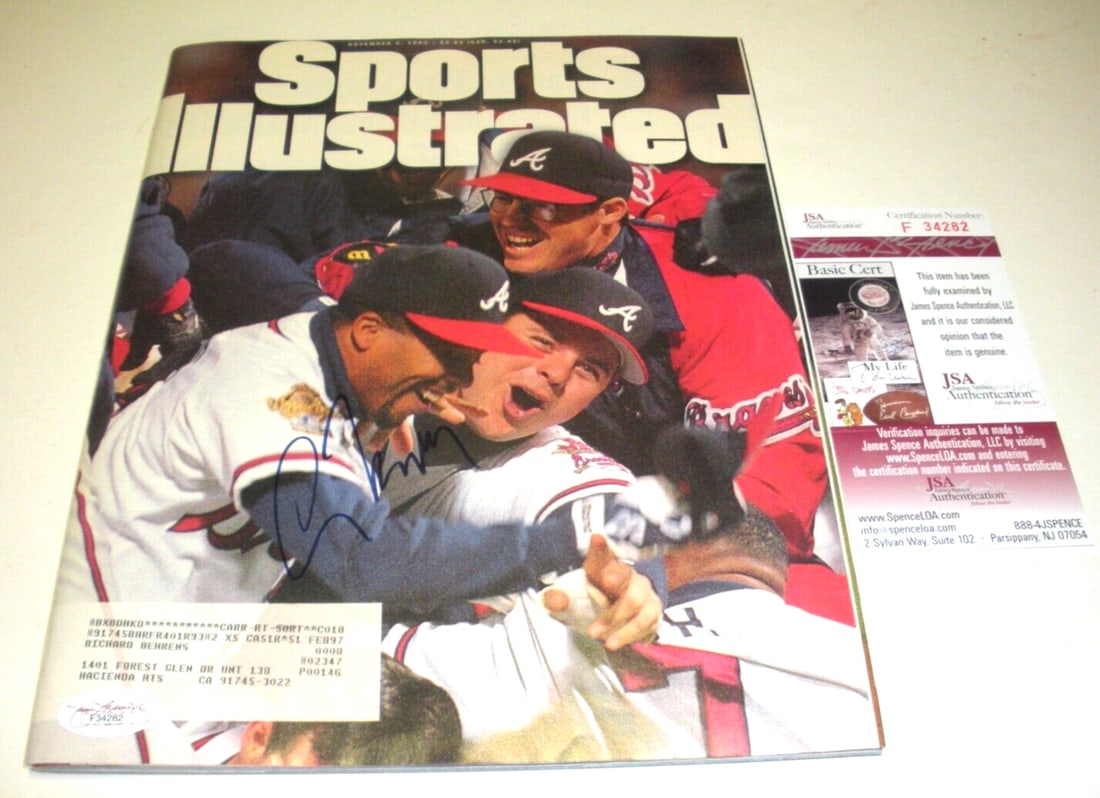 Signed Sports Illustrated Greg Maddux Atlanta Braves JSA COA (1 of 1)