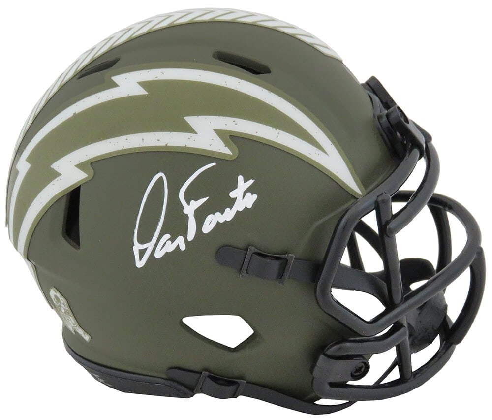 Dan Fouts Signed Chargers Salute to Service Mini Helmet with COA (1 of 1)