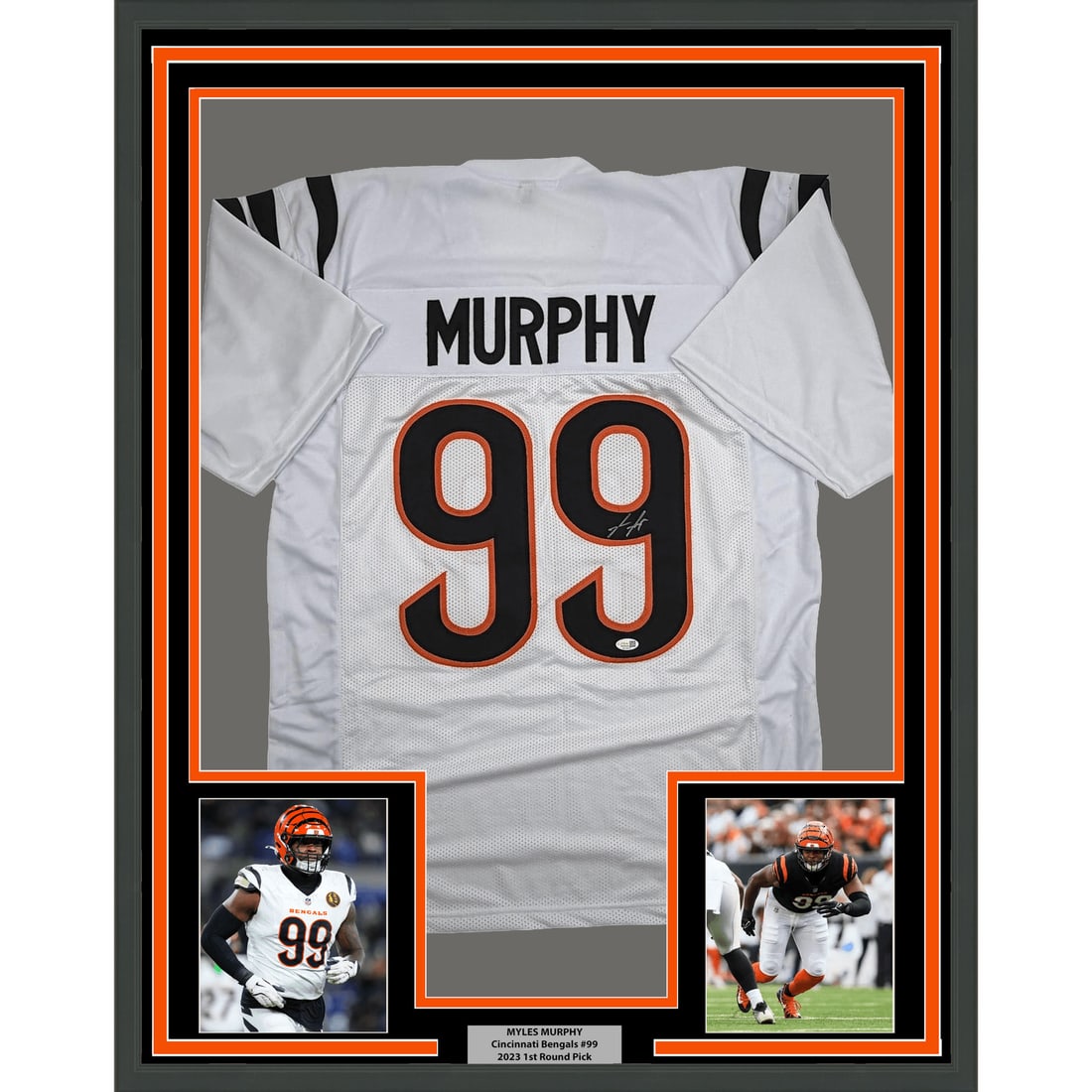 Myles Murphy Signed Bengals Jersey Framed 35x39 JSA COA (1 of 2)