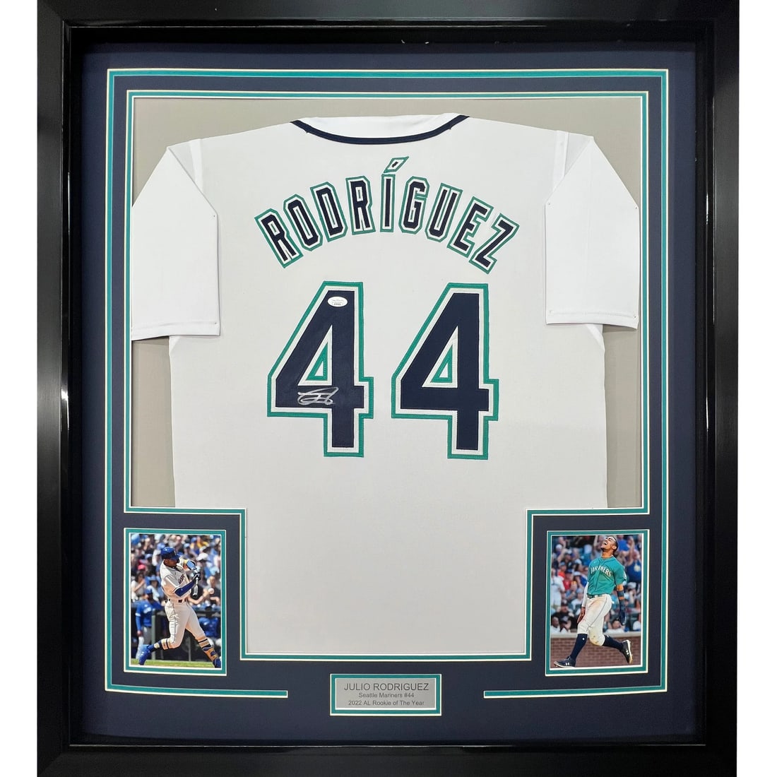 Framed Signed Julio Rodriguez Jersey 33x42 Seattle Mariners JSA COA (1 of 2)
