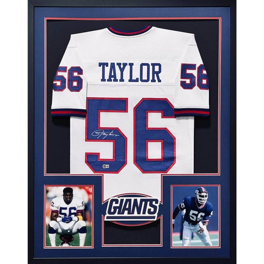 Framed Lawrence Taylor Giants Jersey Beckett Certified Autograph (1 of 2)