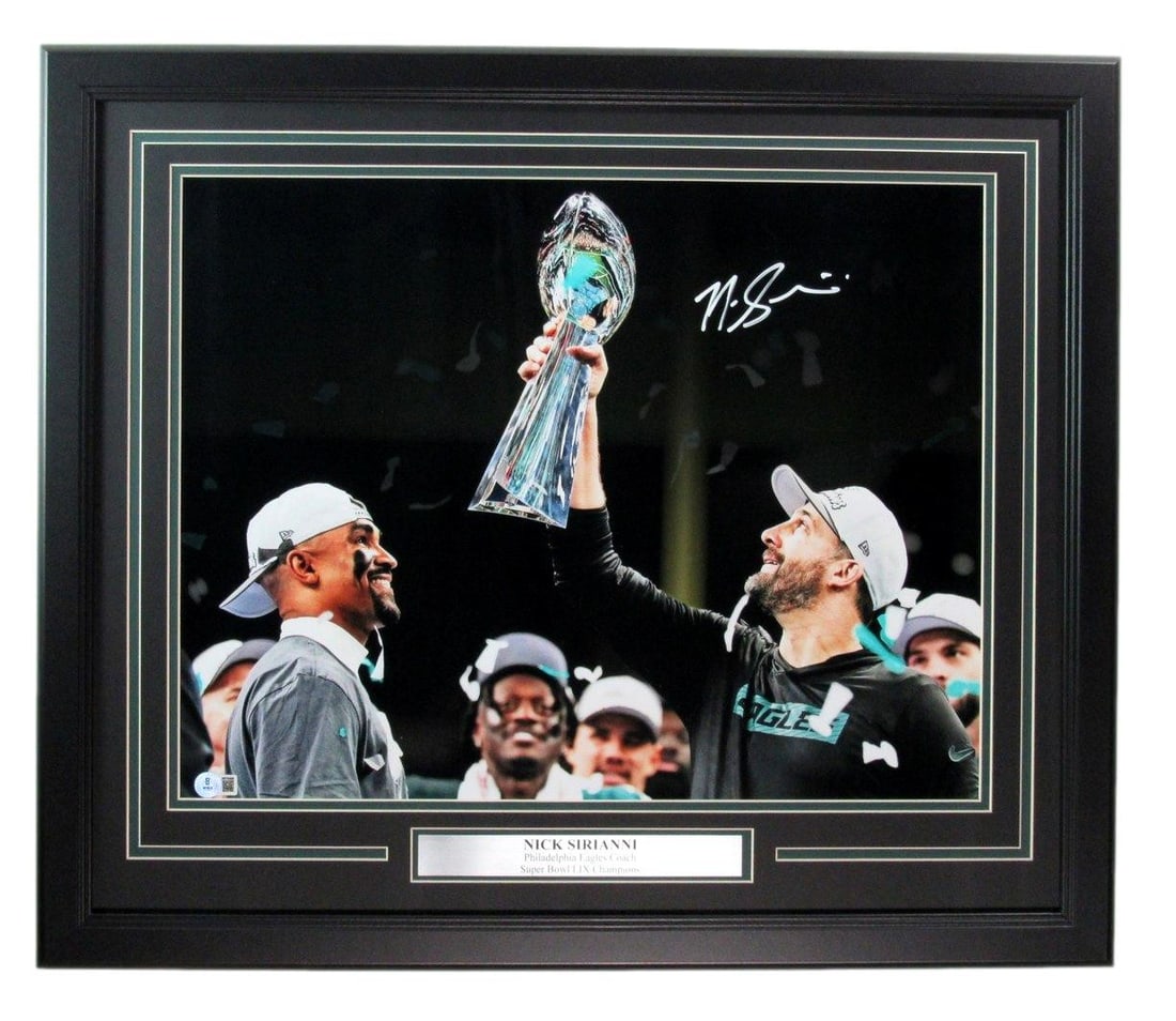 Nick Sirianni Autographed 16x20 Photo Philadelphia Eagles Framed Beckett Authenticated (1 of 4)
