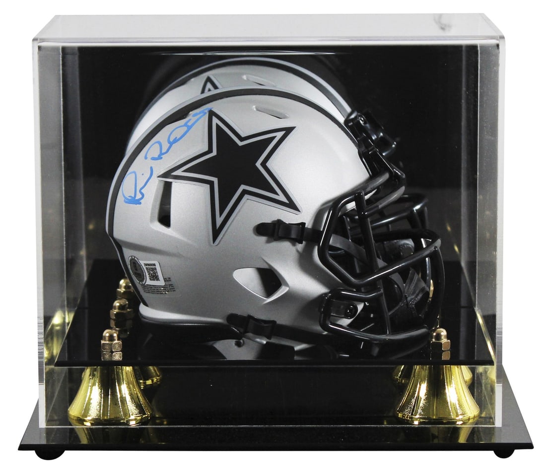 Michael Irvin Signed Rave Speed Mini Helmet with Beckett Authentication: Michael Irvin Signed Rave Speed Mini Helmet with Beckett Authentication This autographed alternate Rave Speed Mini Helmet is a must-have for any Dallas Cowboys fan. Personally signed by NFL legend Mic