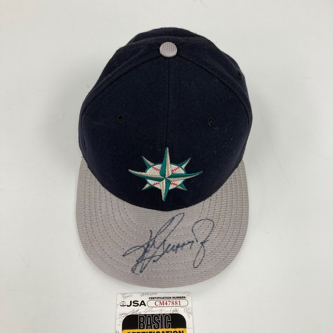 Autographed Seattle Mariners New Era Cap Ken Griffey Jr JSA (1 of 7)
