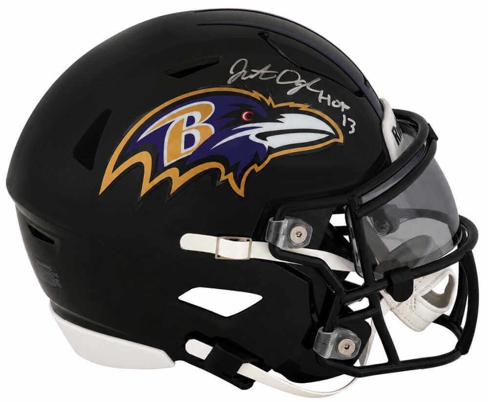 Baltimore Ravens Riddell SpeedFlex MIDI Helmet signed by Jonathan Ogden HOF 13 (1 of 1)