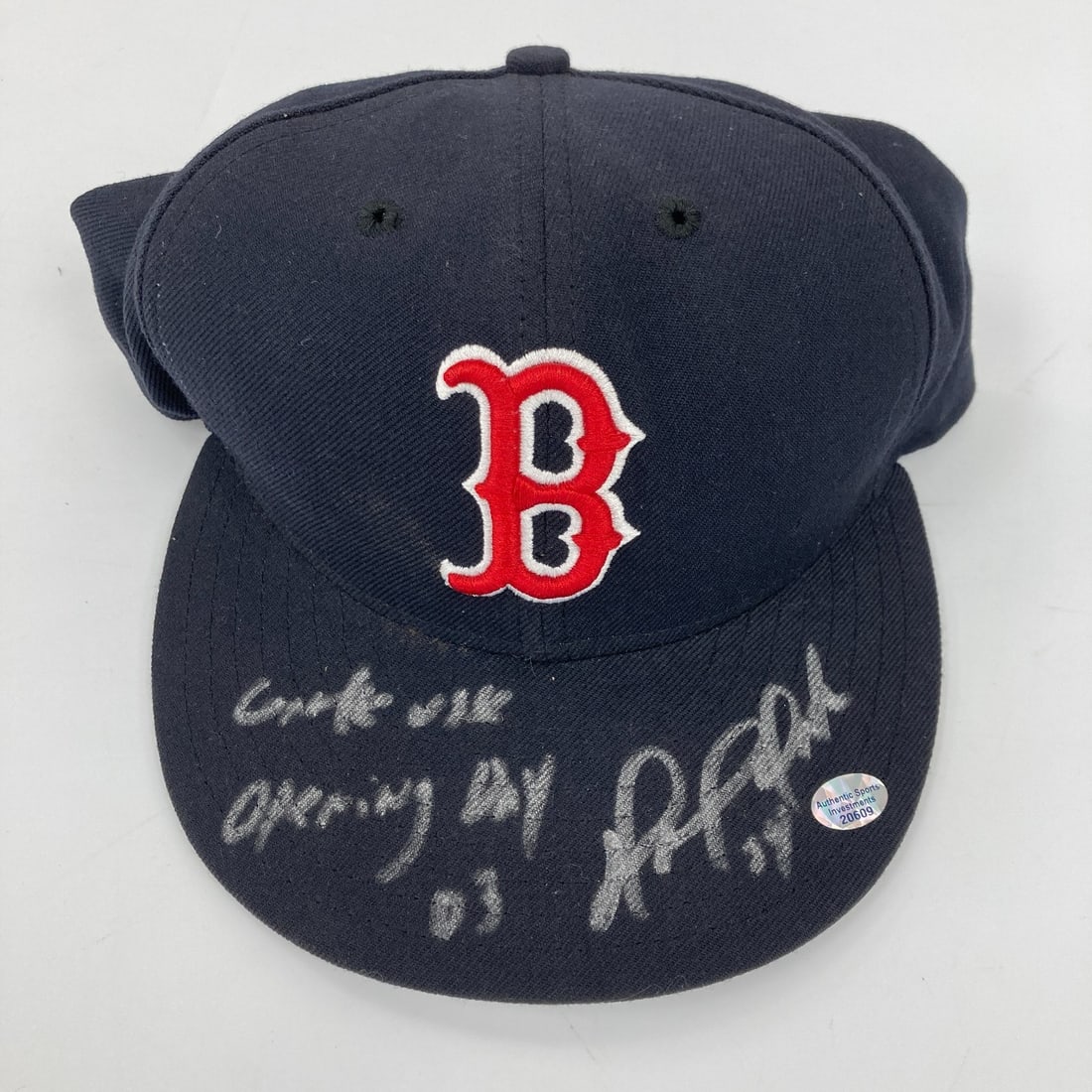 David Ortiz Signed Game Used Hat Boston Red Sox Opening Day JSA COA (1 of 10)