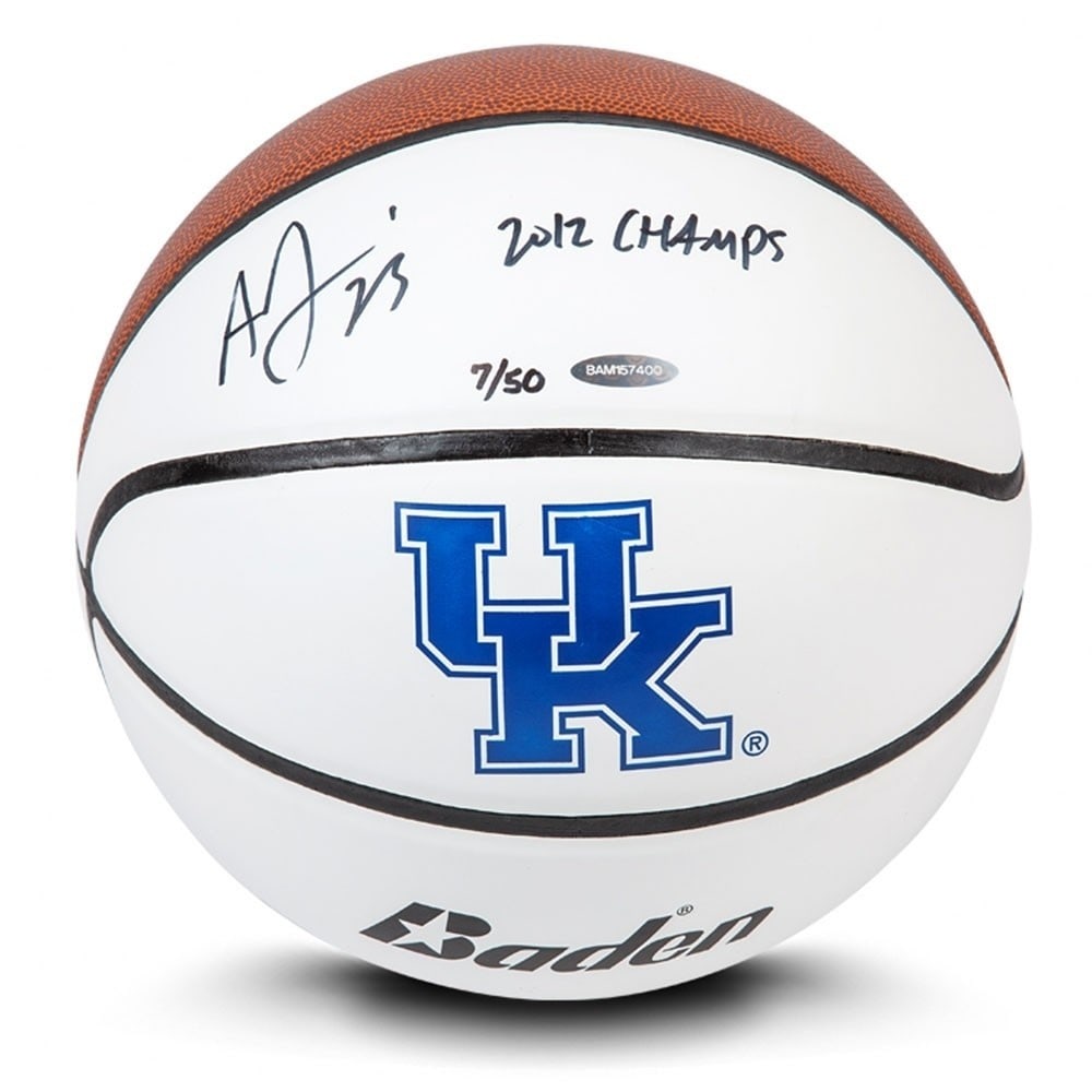 Anthony Davis Signed Baden UK Basketball Kentucky 2012 Champs Limited #/50 (1 of 3)