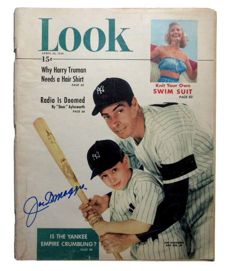 1949 LOOK Magazine Cover Signed by Joe DiMaggio JSA Yankees (1 of 5)