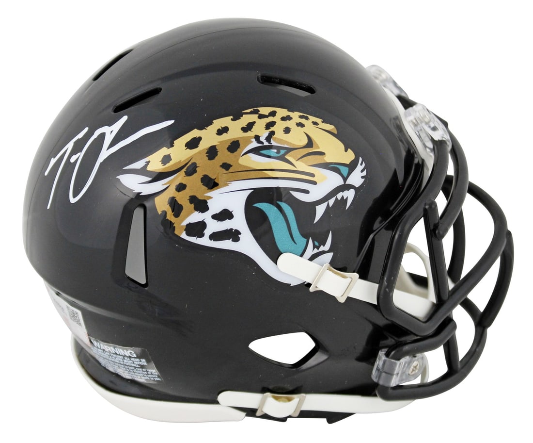 Trevor Lawrence Signed Jacksonville Jaguars Speed Mini Helmet with Fanatics Authentication (1 of 2)
