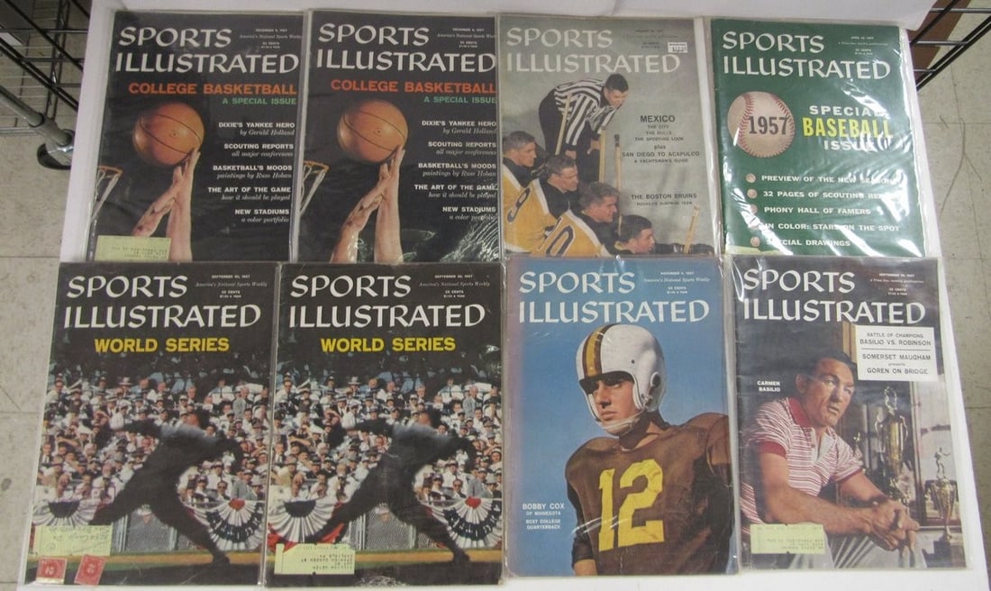 41 Sports Illustrated magazines from 1957 baseball and World Series issues (1 of 5)