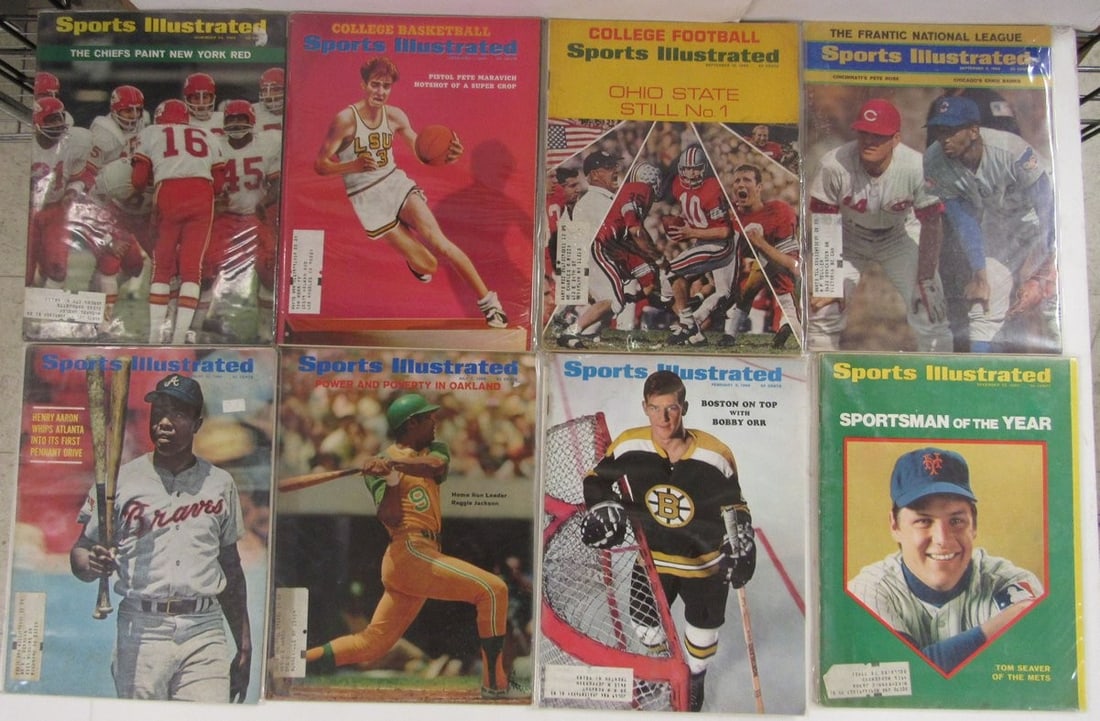 27 1969 Sports Illustrated magazines Pete Maravich Pete Rose Chiefs covers (1 of 5)