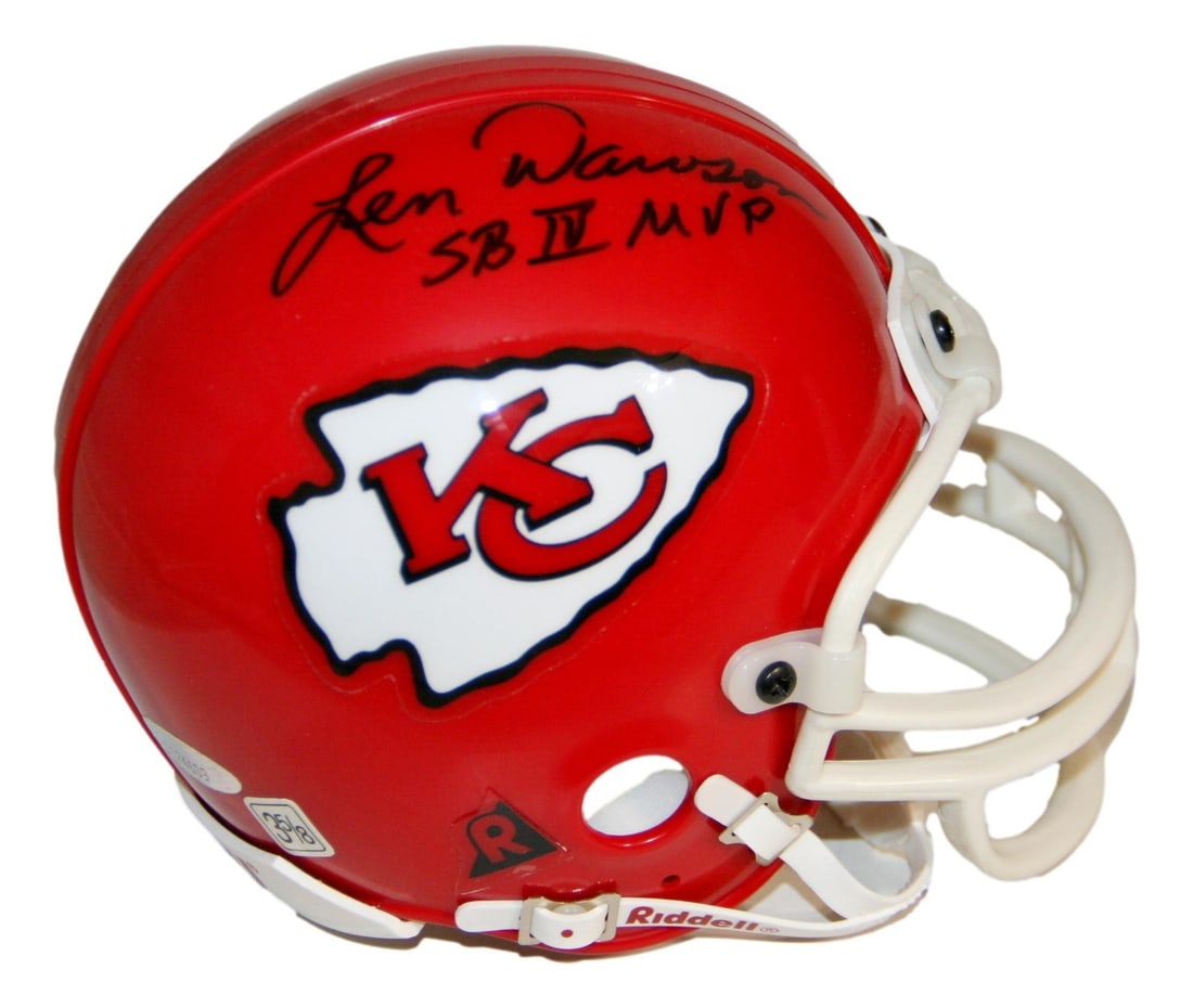 Kansas City Chiefs Mini Helmet Signed by Len Dawson TRISTAR (1 of 3)