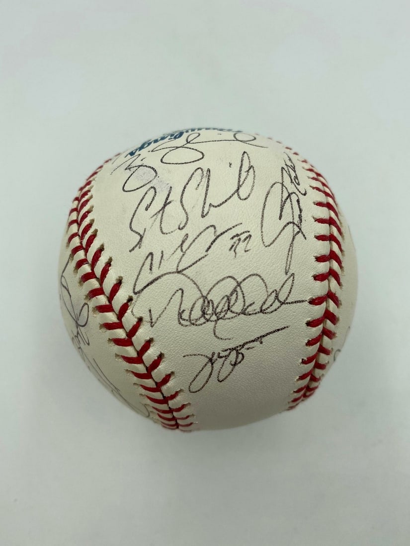 2006 WBC Team USA Signed Baseball 27 Signatures JSA COA Jeter Griffey Jones: 2006 WBC Team USA Signed Baseball 27 Signatures JSA COA Jeter Griffey Jones This is a very rare World Baseball Classic Team USA signed baseball featuring 27 signatures from notable players including D