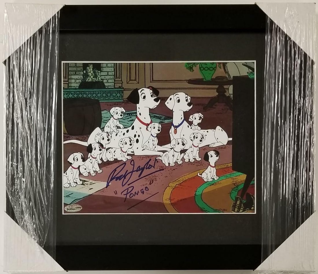 Framed 8x10 Photograph Signed by Rod Taylor Featuring Pongo from 101 Dalmatians (1 of 2)