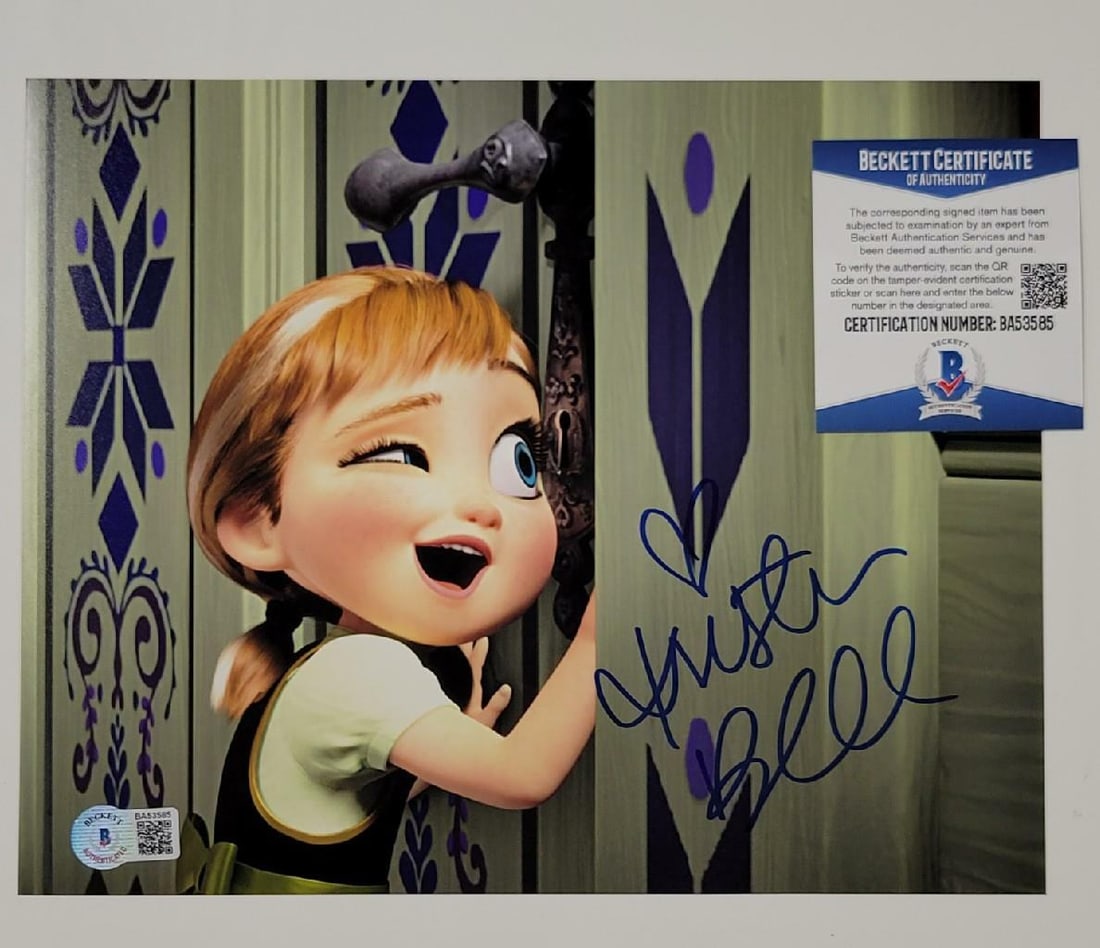 Signed 8x10 Photograph of Young Anna in Frozen by Kristen Bell Beckett Authenticated (1 of 1)