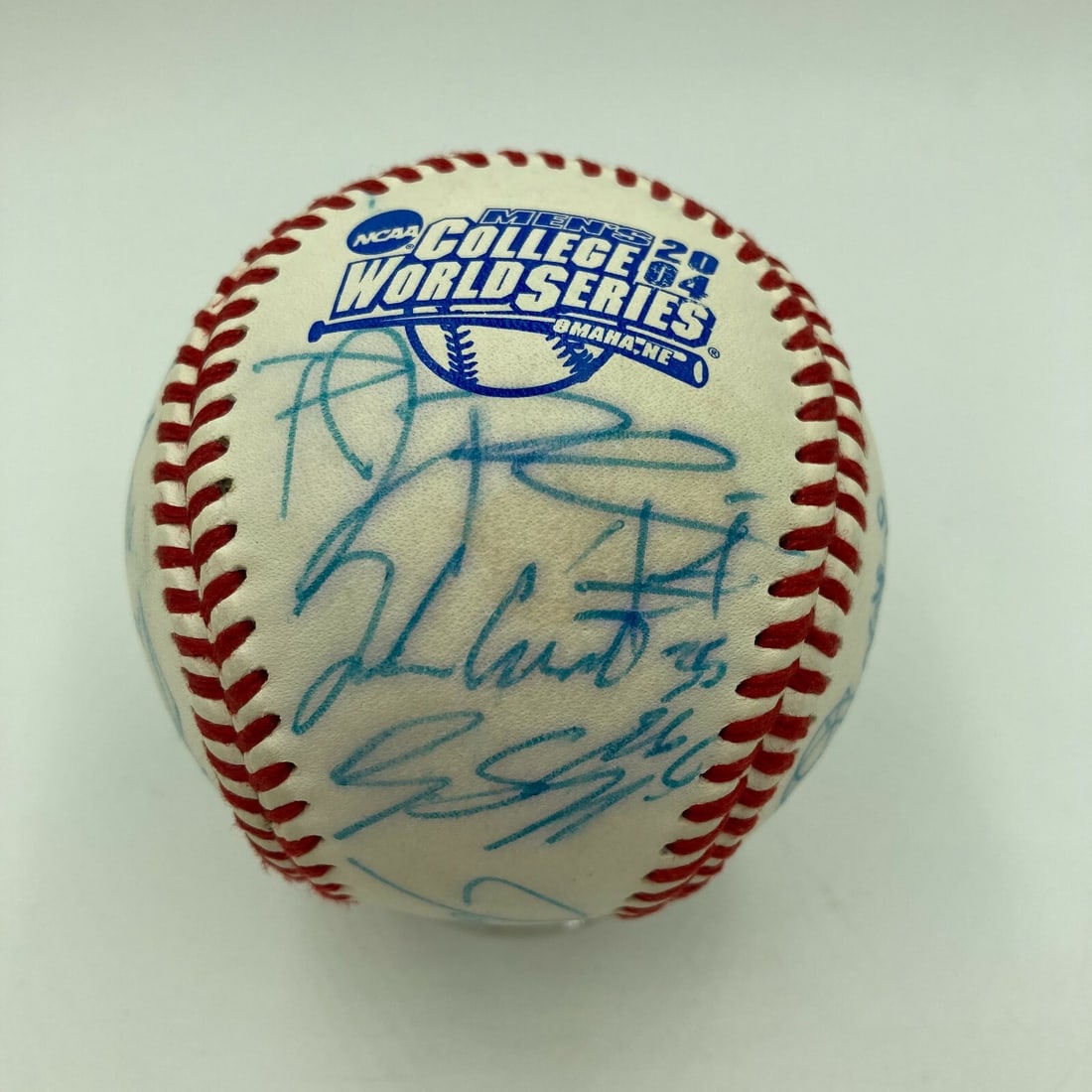 2004 Cal State Fullerton Team Signed Baseball JSA COA 24 Signatures: 2004 Cal State Fullerton Team Signed Baseball JSA COA 24 Signatures This is a 2004 Cal State Fullerton NCAA Champions team-signed baseball, featuring 24 signatures from the championship team. The ball